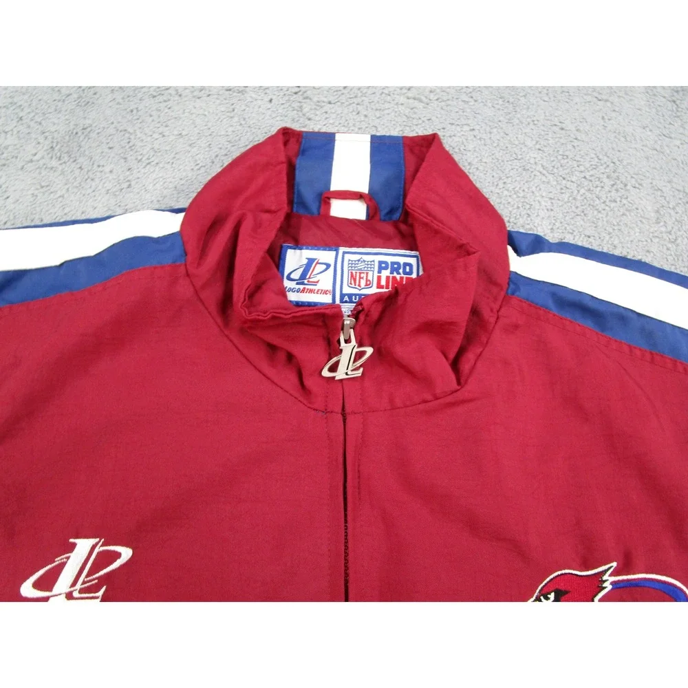 Vintage Logo Athletic Arizona Cardinals NFL Pro Line Jacket Mens Large Red 90s